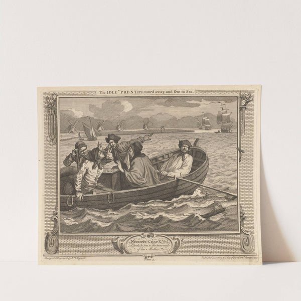 Plate 5, The Idle 'Prentice Turned Away, and Sent to Sea by William Hogarth
