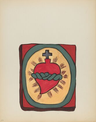 Plate 50 – Sacred Heart – From Portfolio Spanish Colonial Designs of New Mexico