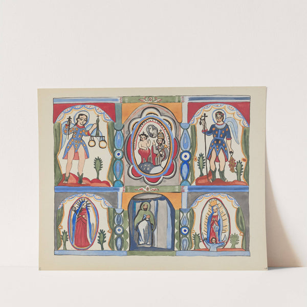 Plate 6 - Chapel Altarpiece, Santa Cruz - From Portfolio Spanish Colonial Designs of New Mexico by American 20th Century