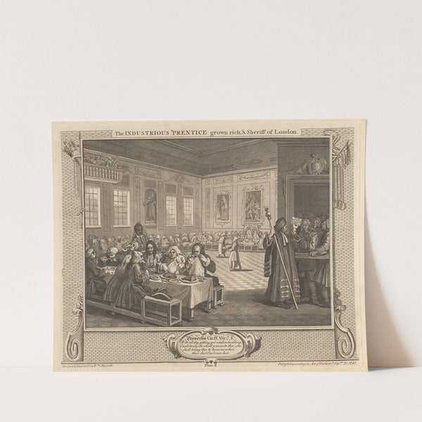 Plate 8, The Industrious 'Prentice Grown Rich and Sheriff of London by William Hogarth