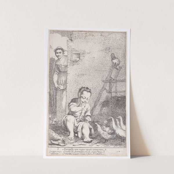 Plate 9; Marcolfa finds Bertoldino hatching eggs (1705–1715) by Giuseppe Maria Crespi