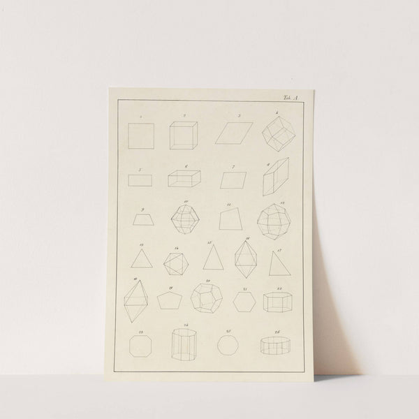 Plate A: Planes of Crystals and Separate Crystalline Forms by Johann Gottlob Kurr