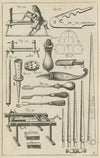 Plate F: Tools and techniques for choking and preparing rockets for their chargers