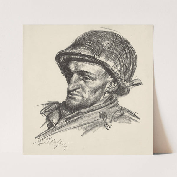 Platoon runner Joe Esz (1945) by Howard Brodie