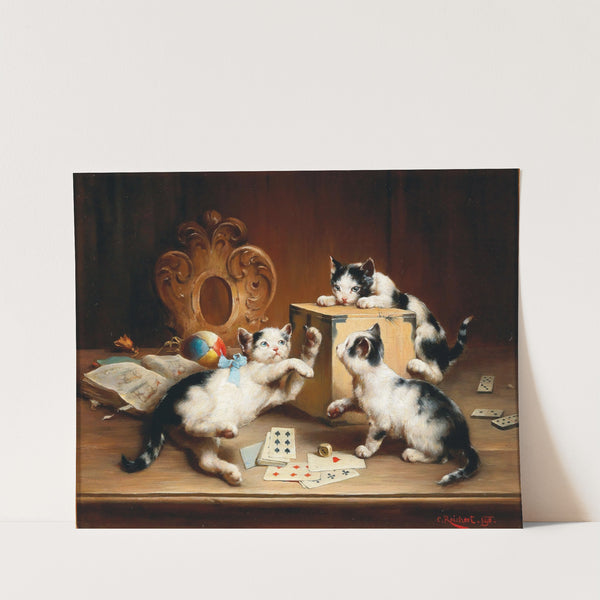 Playful kittens by Carl Reichert