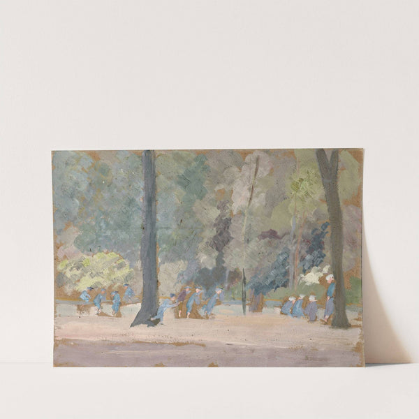 Playing Boys in a Public Park by Ernst Schiess