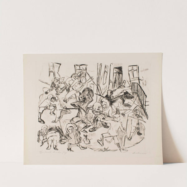 Playing Children, Broad Format, plate 16 from the portfolio ‘Faces’ (1918) by Max Beckmann