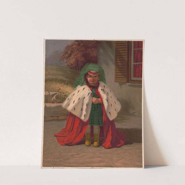 Playing mother (1869) by Louis Prang & Co.