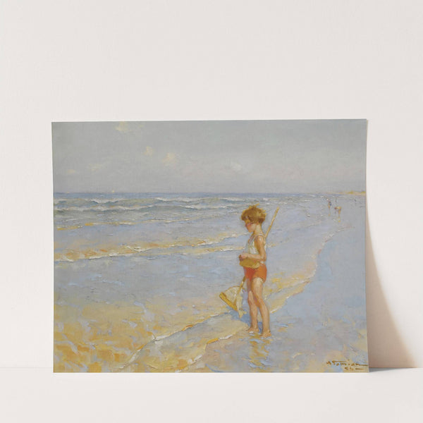 Playing on the beach by Charles Atamian
