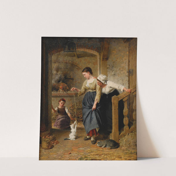 Playing With Kittens by Edouard Castres