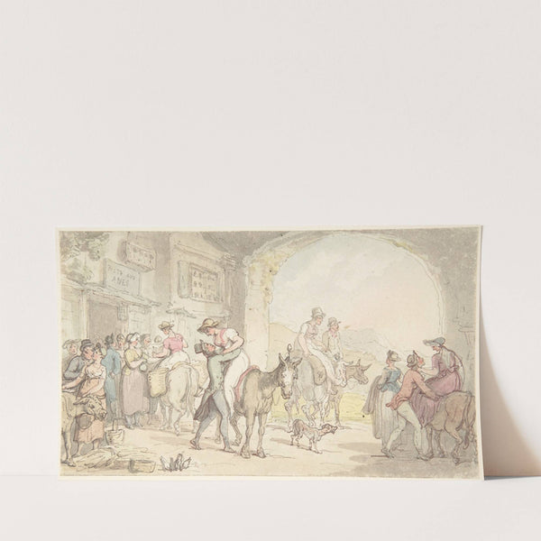 Pleasure of a Poste aux Anes, from Sentimental Travels (ca. 1821) by Thomas Rowlandson