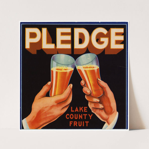 Pledge Fruit Label (1930s)