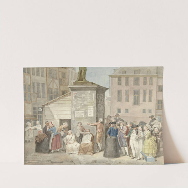 Plein met monniken en nonnen tijdens de revolutie in België, 20 oktober 1787 (1787) by Aert Schouman