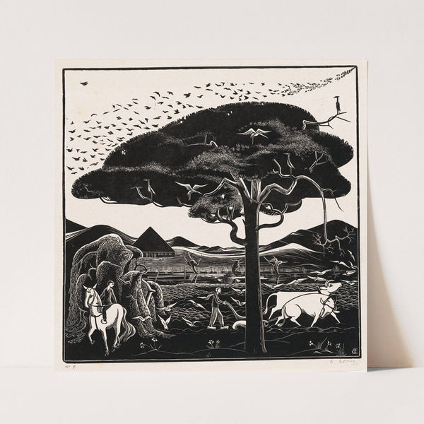 Ploegende ossen (1927) by Bernard Essers