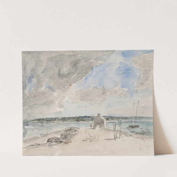 Plougastel, le passage à l’embouchure de la rivière de Landerneau (circa 1870-73) by Eugène Boudin