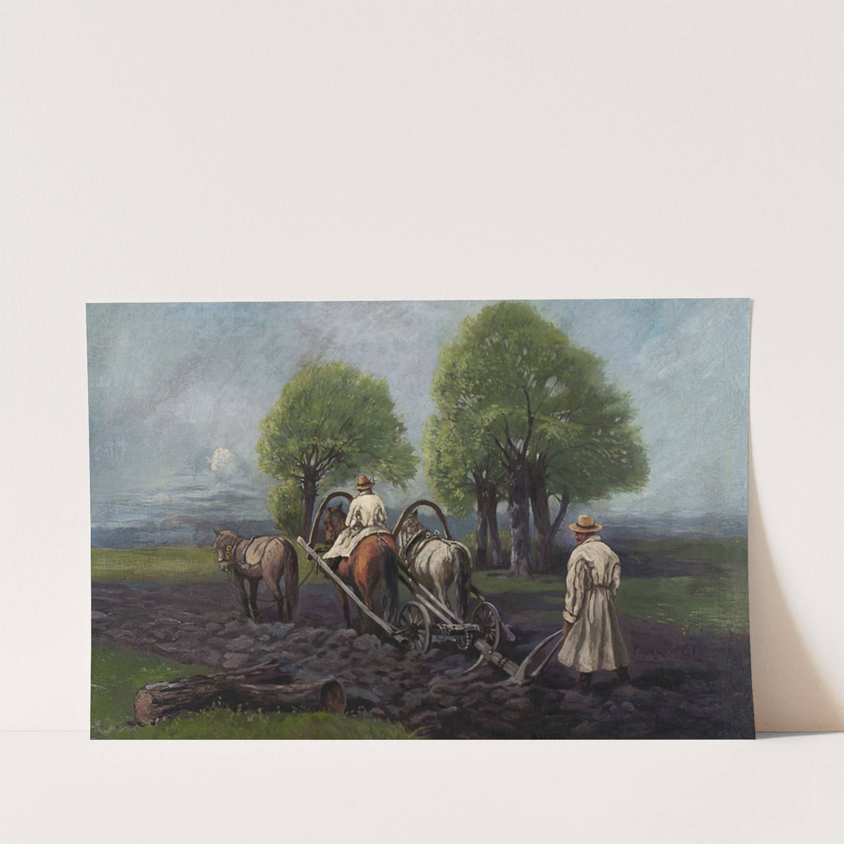 Ploughing by Władysław Bończa-Rutkowski