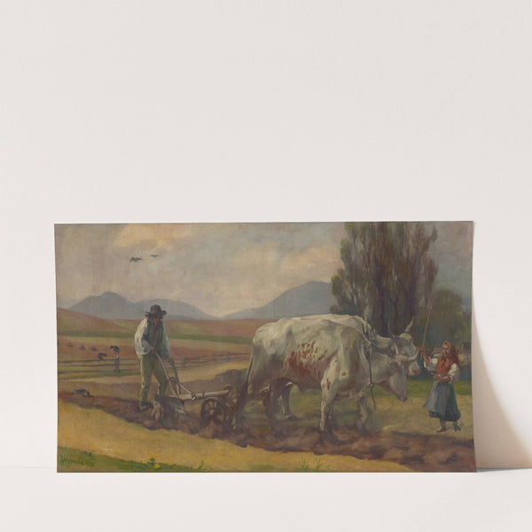 Ploughing (1913) by Jozef Hanula