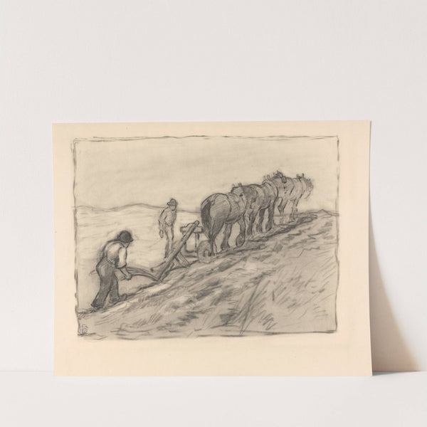 Ploughing the Hillside by Robert Polhill Bevan