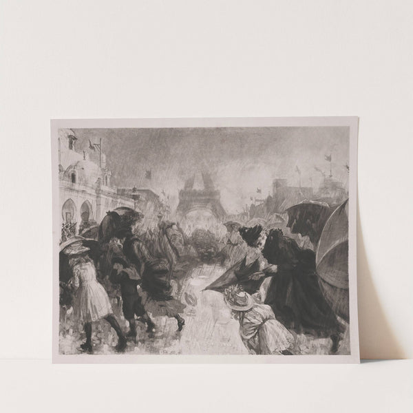 Pluie d’orage. (Jardin du Trocadero.) (1900) by Charles Paul Renouard