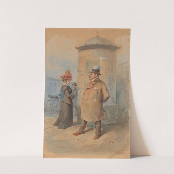 Pod słupem ogłoszeniowym (1897) by Franciszek Kostrzewski