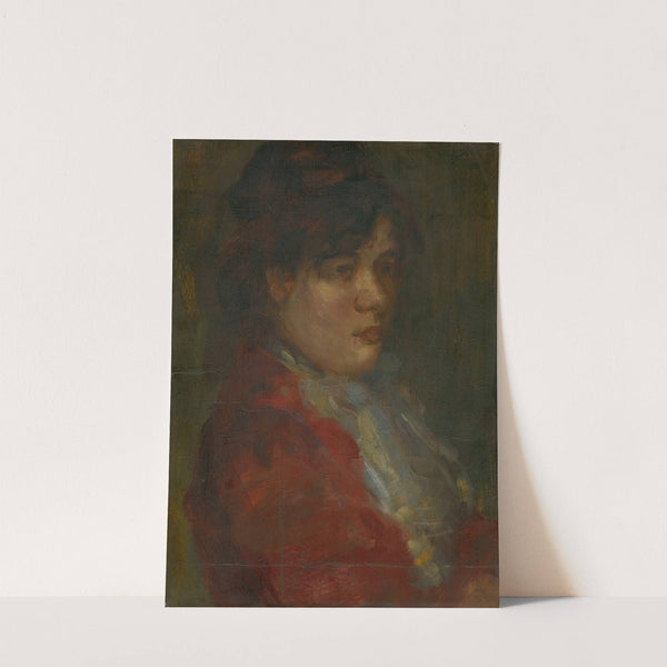 Podobizeň dievčaťa v červenom by Konštantín Kövári-Kačmarik