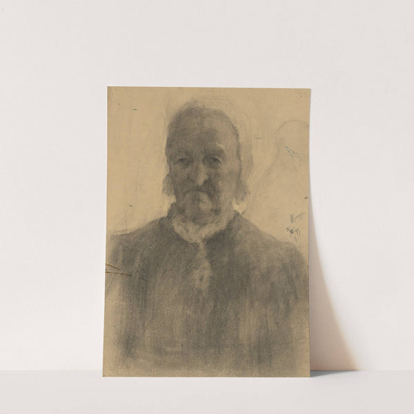 Podobizeň starenky s čepcom na hlave by Elemír Halász-Hradil