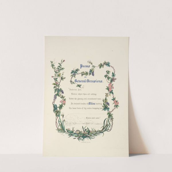 Poems on several occasions by Jane Elizabeth Giraud