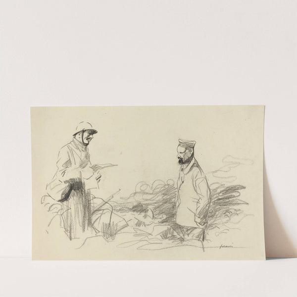 Poilu Acknowledging German Soldier II (probably 1918) by Jean-Louis Forain