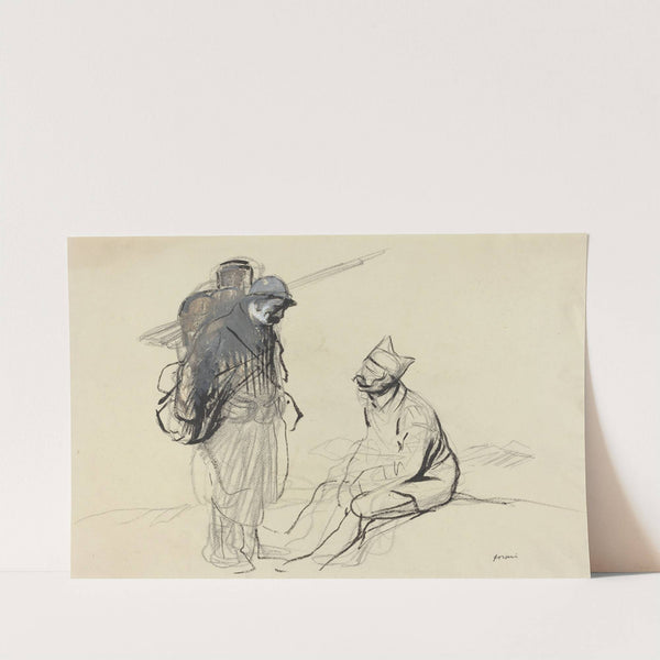 Poilu and Tommy Conversing (c. 1914-1919) by Jean-Louis Forain