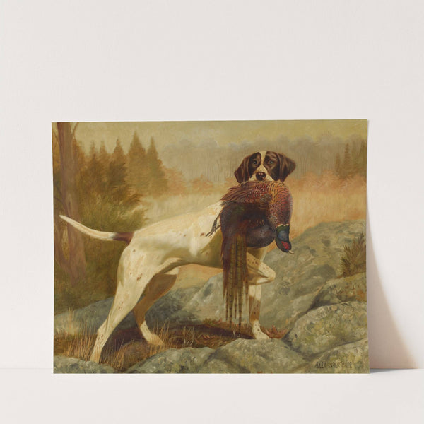 Pointer with Pheasant by Alexander Pope Jr.