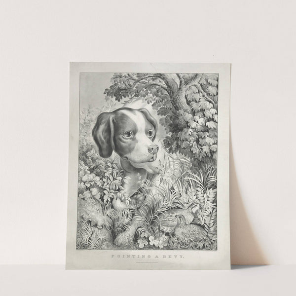 Pointing a bevy (1866) by Currier & Ives.