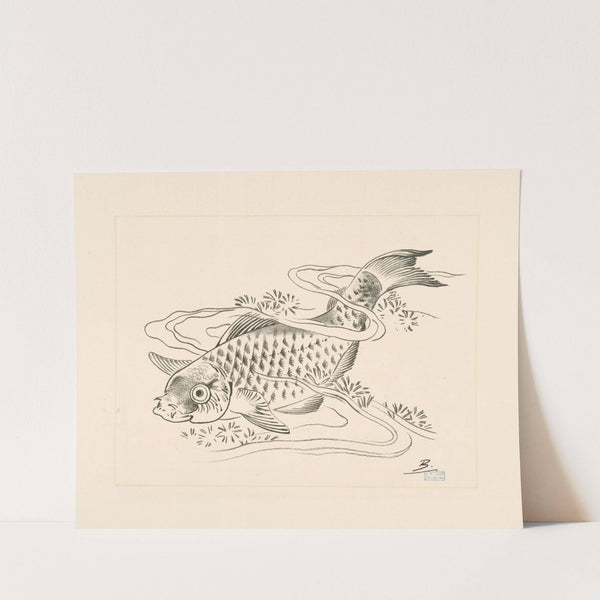 Poisson dans une vague. (1866 - 1878) by Félix Bracquemond