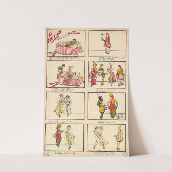 Polaire, Charles Lamy et Alice Bonheur dans ‘Le coq d’Inde’ de Rip (1908) by Yves Marevéry