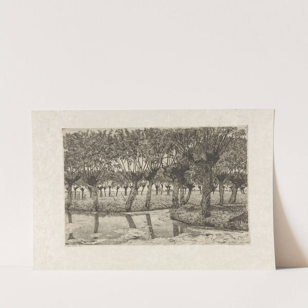 Polderlandschap met knotwilgen (1911 - 1939) by Arend Hendriks