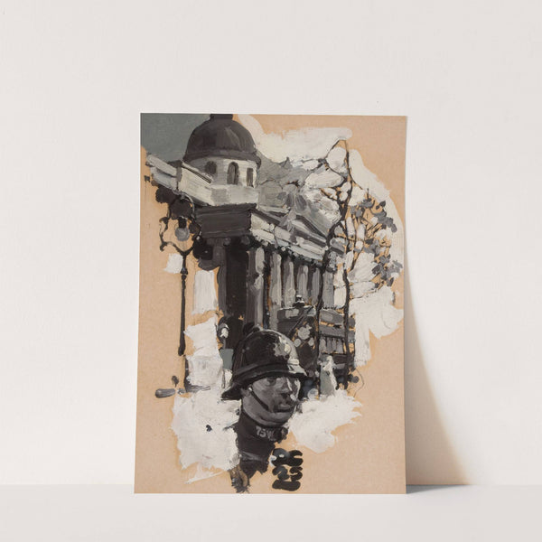 Policeman with Parliamentary Building (1925) by Dean Cornwell