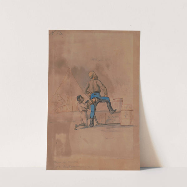 Polishing the General's britches, Major Ed Mueller, Murfreesboro, Tennessee by Adolph Metzner