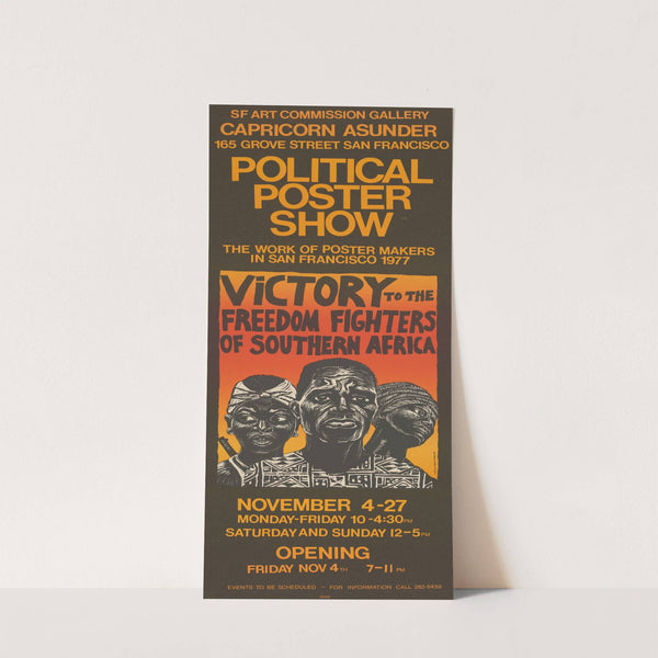Political poster show by Rachael Romero