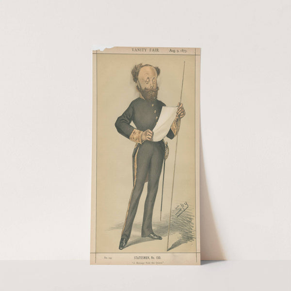 Politicians – ‘A message from the Queen’. The Rt. Hon. Lord Otho Augustus Fitzgerald. August 9, 1873 (1873) by Leslie Matthew Ward