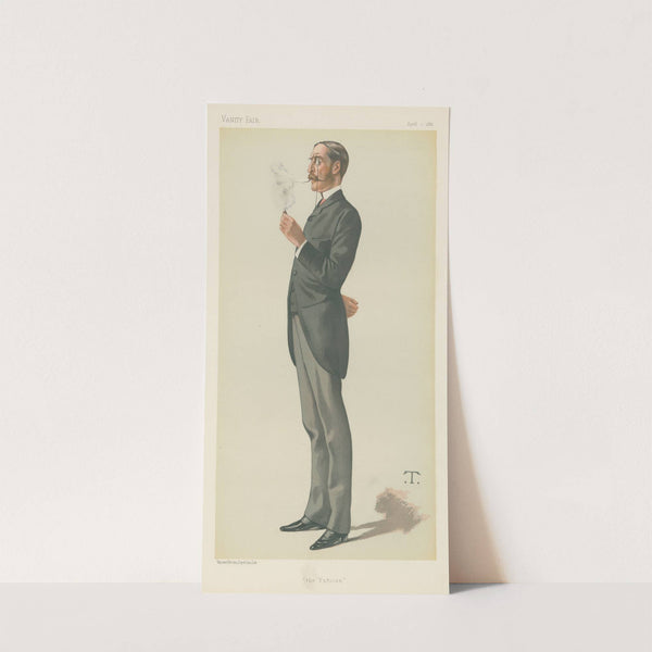 Politicians; ‘A Postmaster General’, Sir James Fergusson, April 30, 1892 (1892) by Leslie Matthew Ward