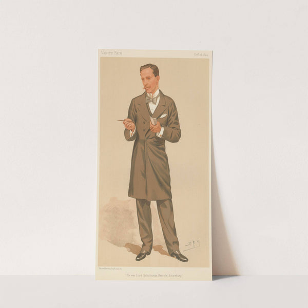 Politicians – ‘He was Lord Salisbury’s Private Secretary.’ The Hon. Schomberg Kerr McDonnell. 18 October 1894 (1894) by Leslie Matthew Ward