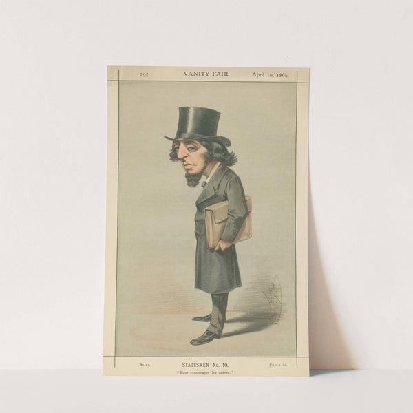 Politicians – ‘Pour encourager les autres’. The Rt. Hon. James Stansfeld. 10 April 1869 (1869) by Carlo Pellegrini