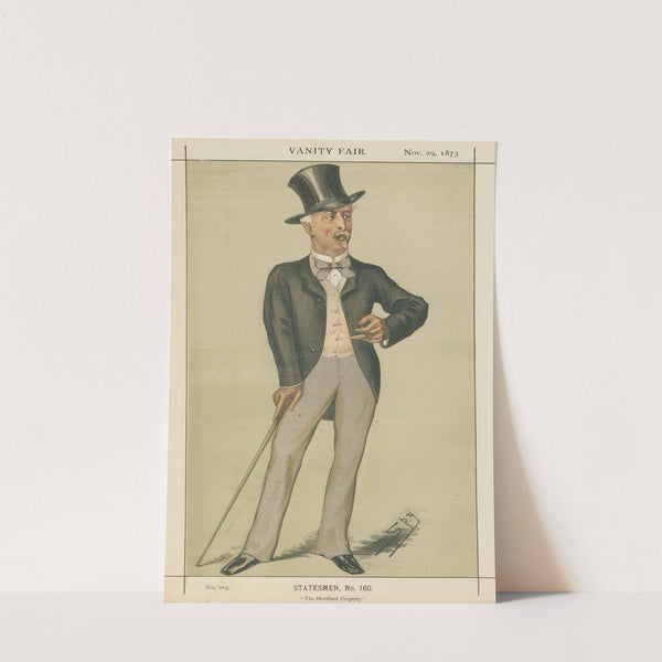 Politicians – ‘The Hertford Property’. .Sir Richard Wallace. 29 November 1873 (1873) by Leslie Matthew Ward