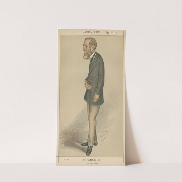 Politicians – ‘The Infant Samuel’. Mr. Samuel Laing. 16 August 1873 (1873) by Leslie Matthew Ward