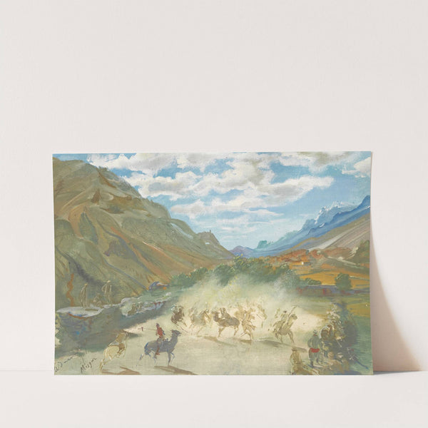 Polo Game At Misgar (1931) by Alexandre Jacovleff