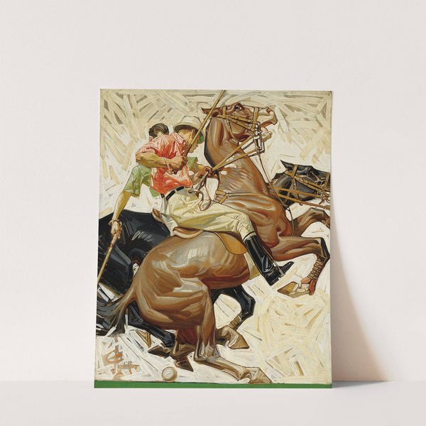 Polo Players on Horseback by Joseph Christian Leyendecker