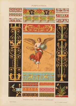 Pompejanisch – Wandmalerei und Bemalte Basreliefs (1887)