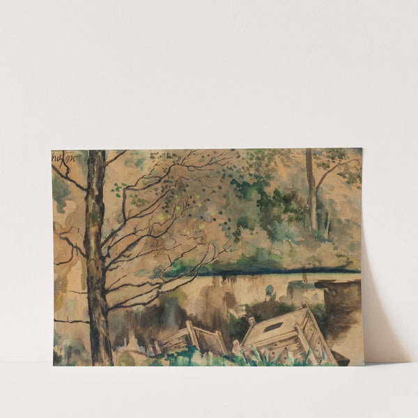 Pond in Poturzyca by Kazimierz Sichulski