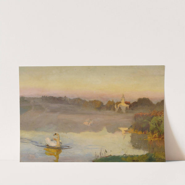 Pond in Radziejowice by Jozef Chelmonski