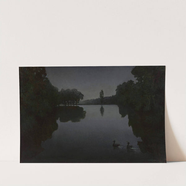 Pond with ducks by Henryk Piątkowski