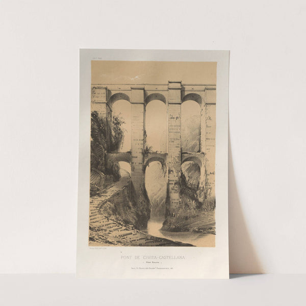 Pont De Civita-Castellana (Etats Romains) (1860) by Victor Petit